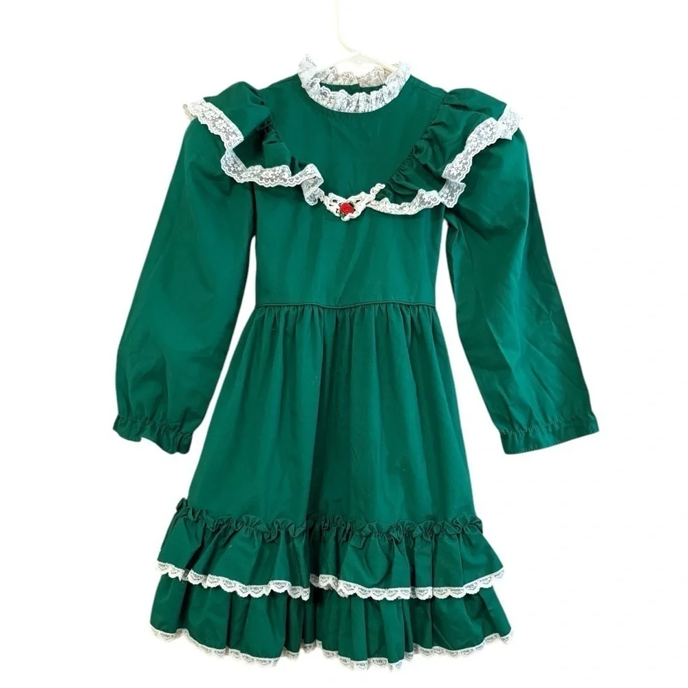 Vintage Disney Winnie the Pooh girls dress green size 6XL